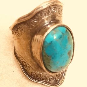 Turquoise ring. Sterling silver 925